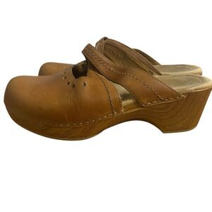 Dansko Tan Leather Mules